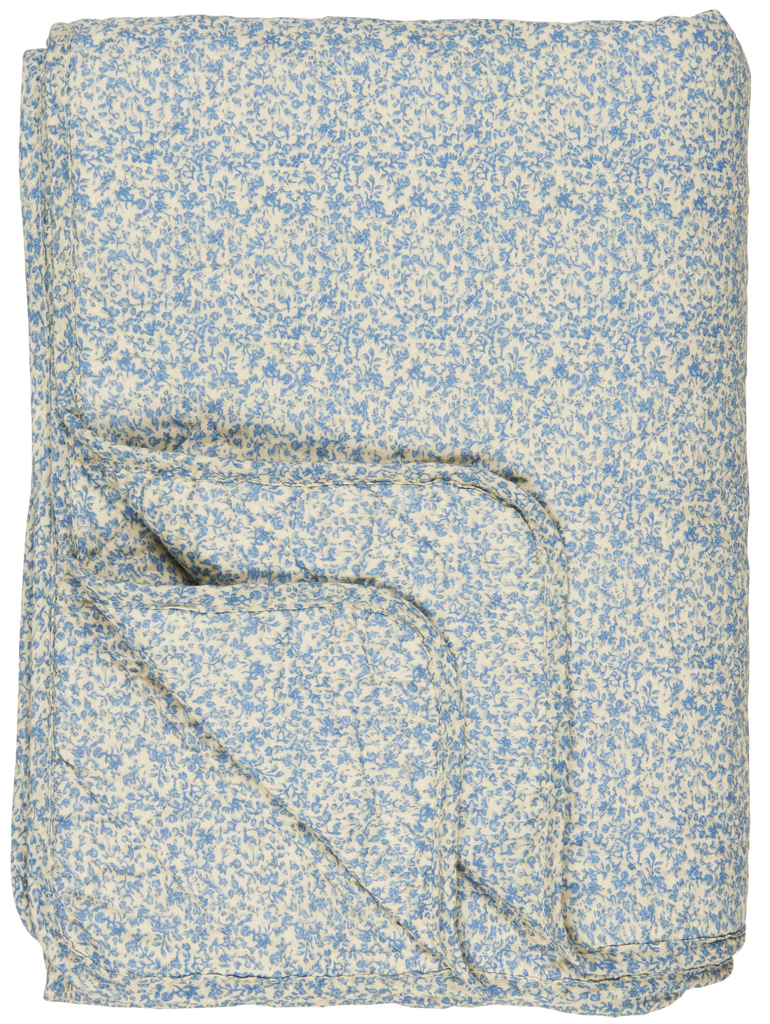 Ib Laursen tæppe: blå med små blomster