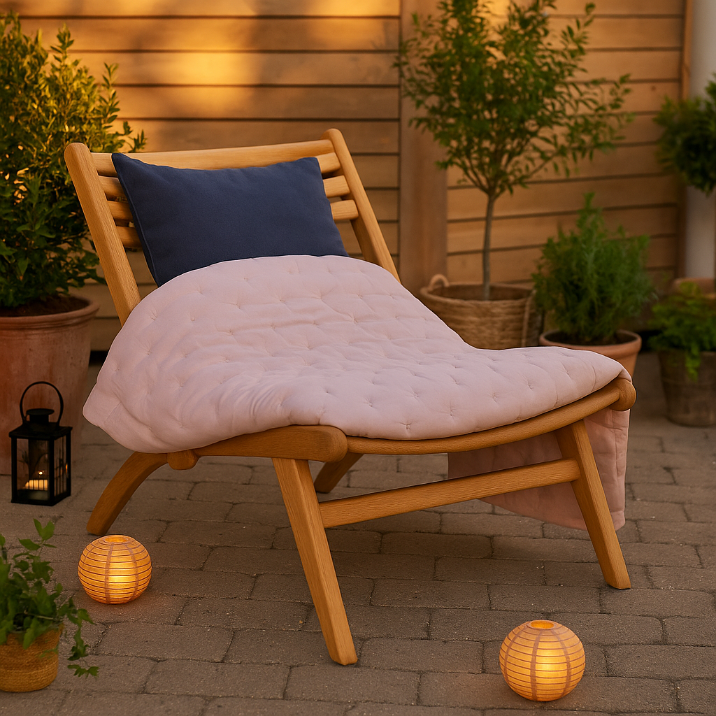 Quilt tæppe til terrasse og altan - Rosa