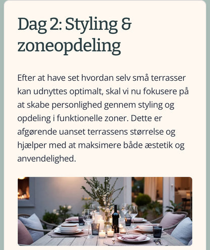 terrasse indretning med stil
