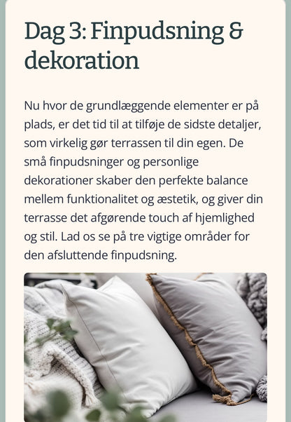 Terrasse indretning : skab din egen oase