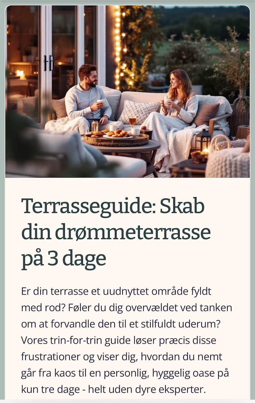 Terrasse indretnings guide: Skab din drømmeterrasse – på bare 3 dage 🌿